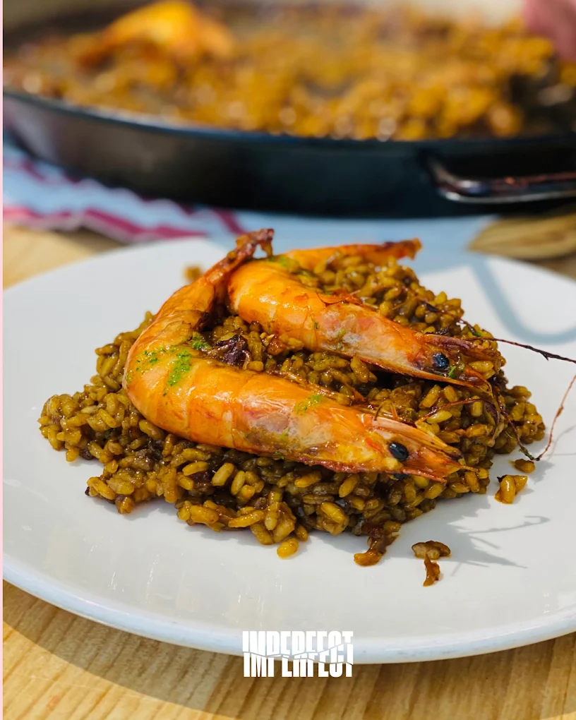 Arroz de mar y montaña con gambas